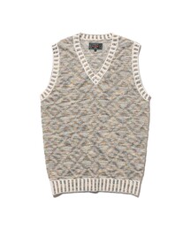 BEAMS PLUS | V-Neck Vest "KASURI" Jacquard(ニット/セーター)