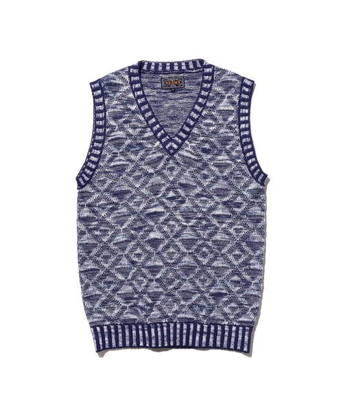 セール】V-Neck Vest 'KASURI' Jacquard（ニット/セーター）｜BEAMS
