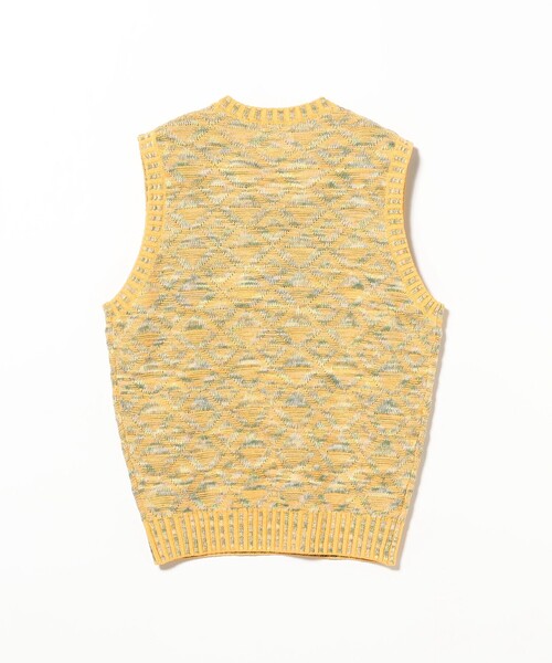 BEAMS PLUS（ビームスプラス）の「V-Neck Vest "KASURI" Jacquard（ニット/セーター・メンズ・イエロー/ベージュ/ネイビー・X-LARGE/LARGE/MEDIUM/SMALL）」の16枚目の写真