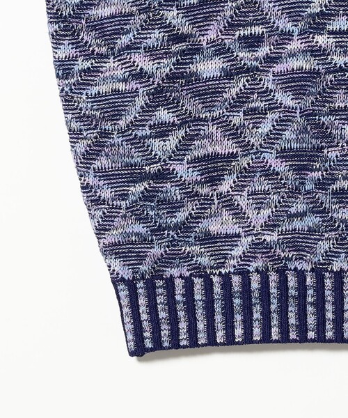 BEAMS PLUS（ビームスプラス）の「V-Neck Vest "KASURI" Jacquard（ニット/セーター・メンズ・イエロー/ベージュ/ネイビー・X-LARGE/LARGE/MEDIUM/SMALL）」の21枚目の写真