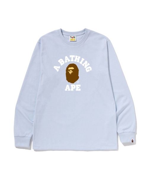 A BATHING APE(アベイシングエイプ)の「COLLEGE LS TEE(Tシャツ/カットソー・メンズ・ネイビー/グレー/サックスブルー/ブラック/ホワイト/グリーン・MEDIUM/XX-LARGE/SMALL/LARGE/X-LARGE/XXX-LARGE)」の6枚目の写真