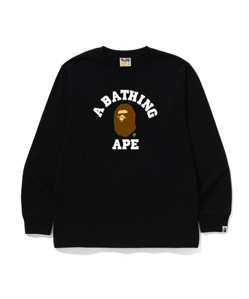 A BATHING APE(アベイシングエイプ)の「COLLEGE LS TEE(Tシャツ/カットソー・メンズ・ネイビー/グレー/サックスブルー/ブラック/ホワイト/グリーン・MEDIUM/XX-LARGE/SMALL/LARGE/X-LARGE/XXX-LARGE)」の2枚目の写真