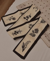 TONE SELECT GOODS | 【resonance】花柄 モノトーン スカーフリボン【マルチウェイ/ロングタイプ】(バンダナ/スカーフ)