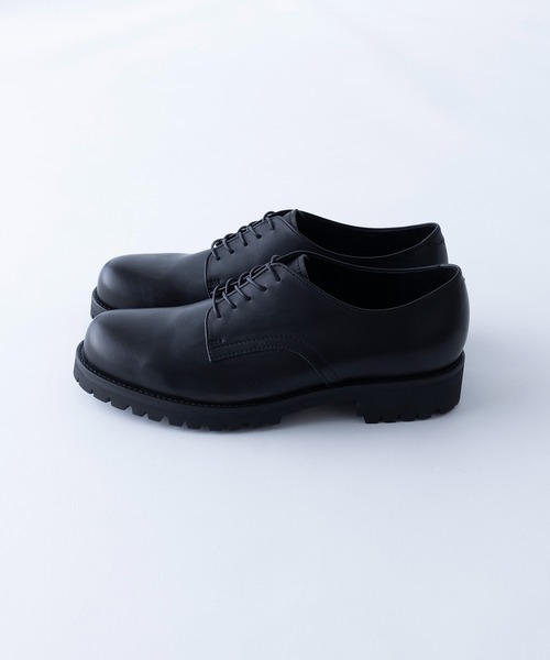 PADRONE（パドローネ）の「【PADRONE】別注 WPL DERBY PLAIN TOE SHOES with Vibram PU8759-2010（ドレスシューズ・メンズ・ダークブラウン/ブラック・42/41/40）」の4枚目の写真