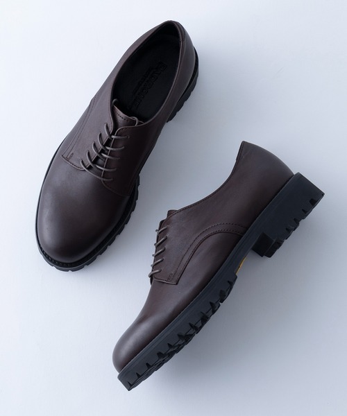 PADRONE（パドローネ）の「【PADRONE】別注 WPL DERBY PLAIN TOE SHOES with Vibram PU8759-2010（ドレスシューズ・メンズ・ダークブラウン/ブラック・42/41/40）」の7枚目の写真