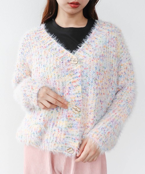 Cepica（セピカ）の「ポコポコMIXヤーンニットカーディガン（カーディガン/ボレロ・レディース・アイボリー・FREE）」の3枚目の写真