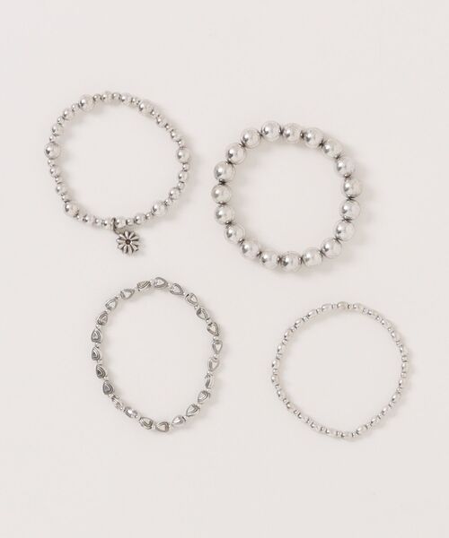 LOWRYS FARM(ローリーズファーム)の「【サトムラプロデュース】じゃらじゃらブレスレット 576392(リング・レディース・シルバー・FREE)」の1枚目の写真