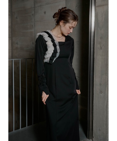 Shoulder frill I line dress（ドレス）｜LE'RURE（リルアー）の