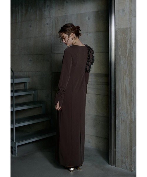 Shoulder frill I line dress（ドレス）｜LE'RURE（リルアー）の