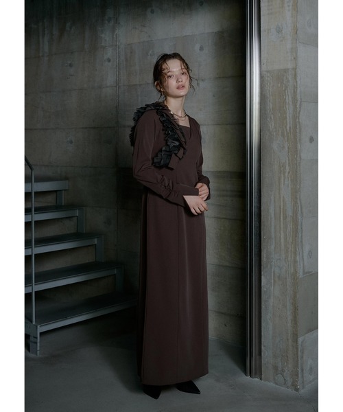 Shoulder frill I line dress（ドレス）｜LE'RURE（リルアー）の