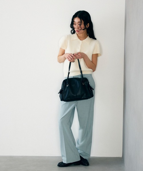 Lutim by u(ルチバイユー)の「サイドポケットダブルハンドルボストンバッグ(ボストンバッグ・レディース・ブラウン/ブラック・FREE)」の14枚目の写真