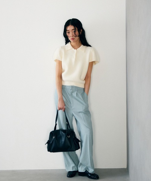 Lutim by u(ルチバイユー)の「サイドポケットダブルハンドルボストンバッグ(ボストンバッグ・レディース・ブラウン/ブラック・FREE)」の12枚目の写真