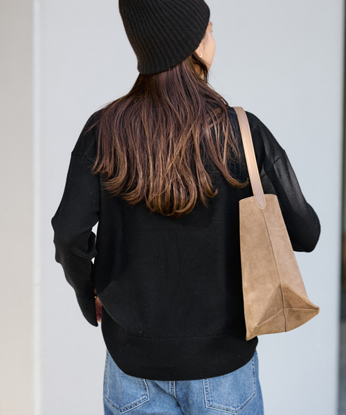 FRAMeWORK（フレームワーク）の「≪追加≫ハトメ付き天竺タートルネック（ニット/セーター・レディース・ブラック/チャコールグレー/レッド・FREE）」の16枚目の写真