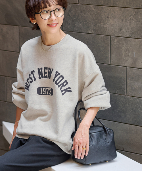 【新品】journal standard relume カレッジロゴスウェット ヴィンテージライクカレッジロゴスウェット（スウェット）｜JOURNAL