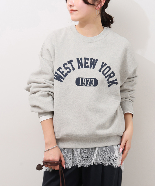 JOURNAL STANDARD relume（ジャーナルスタンダード　レリューム）の「《WEB限定追加2》ヴィンテージライクカレッジロゴスウェット（スウェット・レディース・ベージュ/アイボリー・FREE）」の16枚目の写真