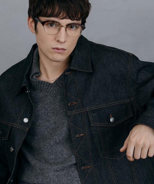 LURAKU（ルラク）の「【LURAKU】Rigid Denim Jacket / リジットデニムジャケット｜SETUP対応（デニムジャケット・メンズ・ブラック・S/M/L）」の9枚目の写真