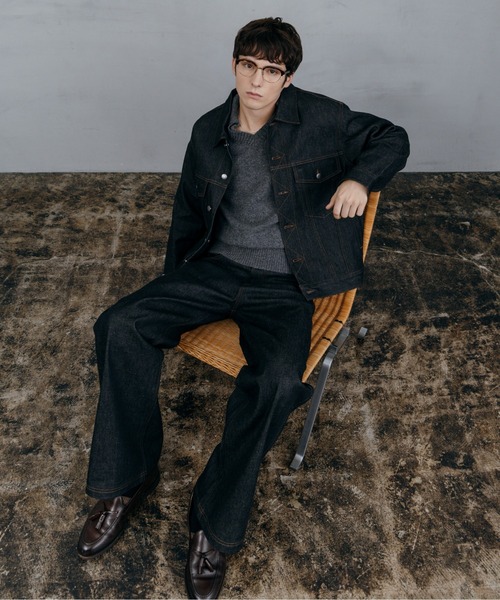 LURAKU（ルラク）の「【LURAKU】Rigid Denim Jacket / リジットデニムジャケット｜SETUP対応（デニムジャケット・メンズ・ブラック・S/M/L）」の13枚目の写真