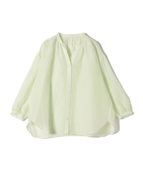 SHIPS（シップス）の「〈手洗い可能〉IMPERIAL LINEN 混 バンドカラー スキッパー シャツ（シャツ/ブラウス・レディース・ネイビー/ミント/オフホワイト/ブラウン・ONE SIZE）」の15枚目の写真
