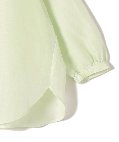 SHIPS（シップス）の「〈手洗い可能〉IMPERIAL LINEN 混 バンドカラー スキッパー シャツ（シャツ/ブラウス・レディース・ネイビー/ミント/オフホワイト/ブラウン・ONE SIZE）」の18枚目の写真