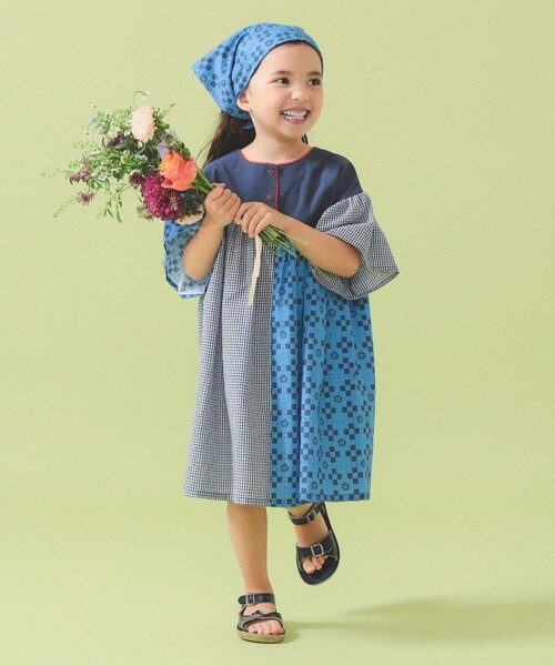 こども ビームス（コドモビームス）の「マルチパターン ワンピース 2026SS（90～140cm）（ワンピース・キッズ・ネイビー/イエロー・140/130/120/110/100/90）」の2枚目の写真