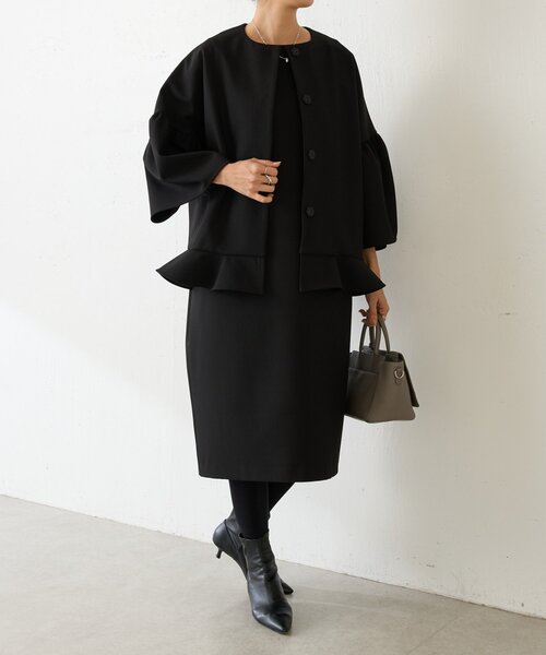 LIVETART（リヴェタート）の「《LIVETART》コクーンワンピース（ワンピース・レディース・ベージュ/ブラック・FREE）」の12枚目の写真