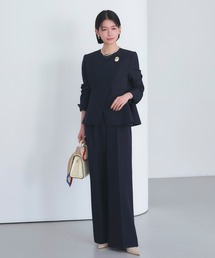 パンツスーツ ノーカラージャケット」に該当するレディース