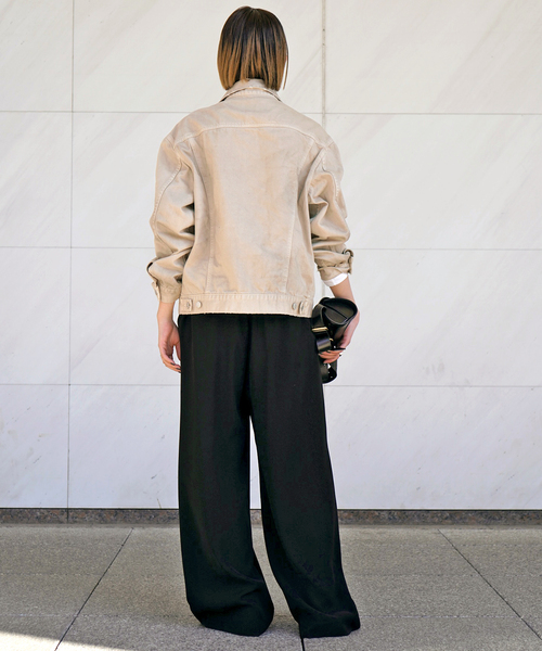 EVERYDAY I LIKE.（エヴリディアイライク）の「*イージーワイドパンツ（その他パンツ・レディース・ブラック/ネイビー・38/36/34）」の8枚目の写真