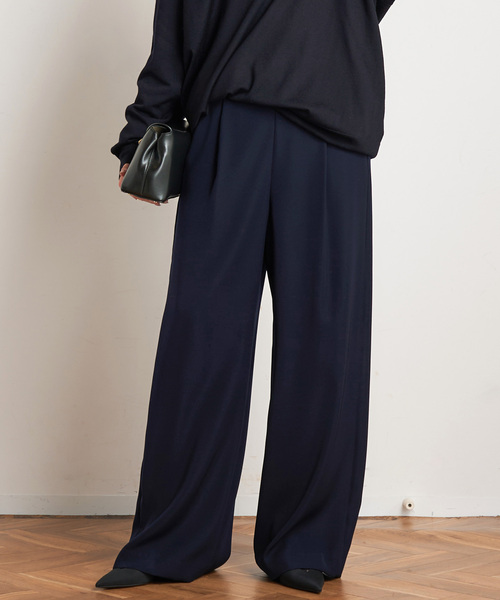 EVERYDAY I LIKE.（エヴリディアイライク）の「*イージーワイドパンツ（その他パンツ・レディース・ブラック/ネイビー・38/36/34）」の9枚目の写真