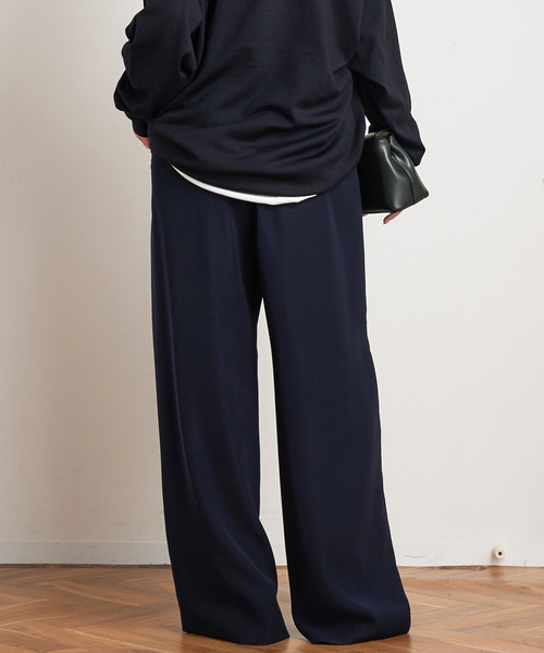 EVERYDAY I LIKE.（エヴリディアイライク）の「*イージーワイドパンツ（その他パンツ・レディース・ブラック/ネイビー・38/36/34）」の11枚目の写真