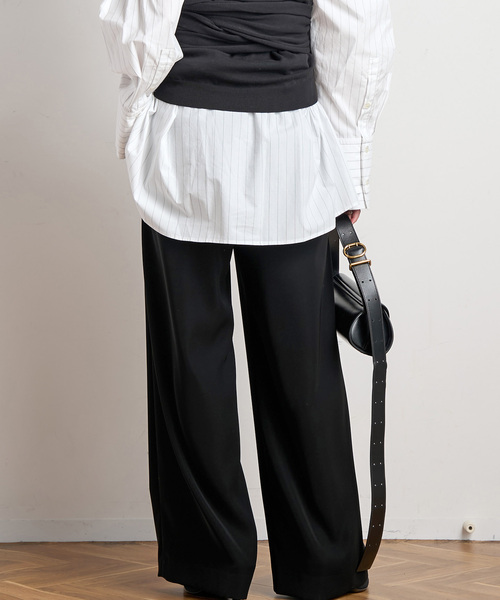 EVERYDAY I LIKE.（エヴリディアイライク）の「*イージーワイドパンツ（その他パンツ・レディース・ブラック/ネイビー・38/36/34）」の17枚目の写真