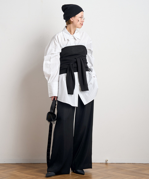 EVERYDAY I LIKE.（エヴリディアイライク）の「*イージーワイドパンツ（その他パンツ・レディース・ブラック/ネイビー・38/36/34）」の18枚目の写真