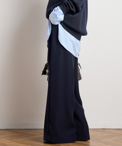 EVERYDAY I LIKE.（エヴリディアイライク）の「*イージーワイドパンツ（その他パンツ・レディース・ブラック/ネイビー・38/36/34）」の22枚目の写真