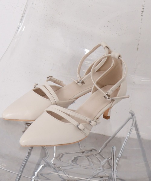 archives(アルシーヴ)の「2ストラップセパレートパンプス(パンプス・レディース・シルバーグレー/アイボリー/ブラック・MEDIUM/LARGE)」の5枚目の写真