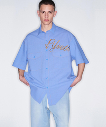 FROM ARLES（フロムアルル）の「オーバーサイズ半袖シャツ / BLUE（シャツ/ブラウス）」