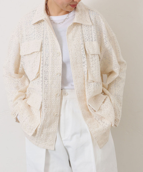 JOURNAL STANDARD LUXE（ジャーナルスタンダード　ラックス）の「Jesse's Lace BZ（その他アウター・レディース・アイボリー・FREE）」の6枚目の写真