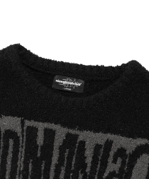 NICE GHOST CLUB(ナイスゴーストクラブ)の「ANIME L/S KNIT TEE_BLACK(NG2EFUK608A)(ニット/セーター・レディース・ブラック・S/M)」の2枚目の写真