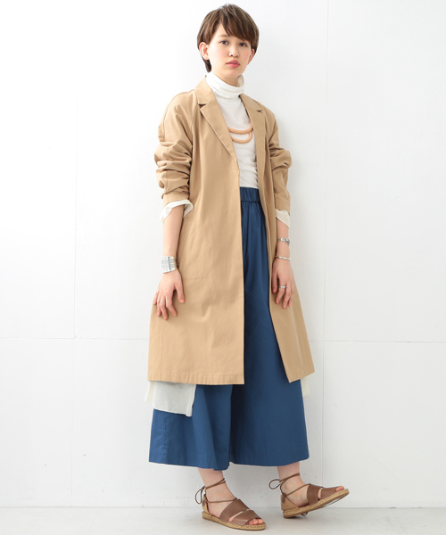 Ray BEAMS(レイビームス)の「Ray BEAMS / レイヤード コットン コクーン コート(その他アウター・レディース・ベージュ/ブラウン系その他・1/0)」の1枚目の写真