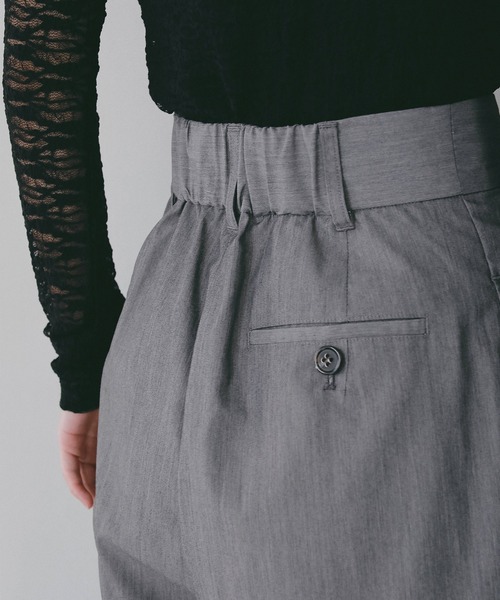 AJUGA.（アジュガ）の「ラップデザイン ツイルパンツ（スラックス・レディース・チャコールグレー/ベージュ・S/M）」の14枚目の写真