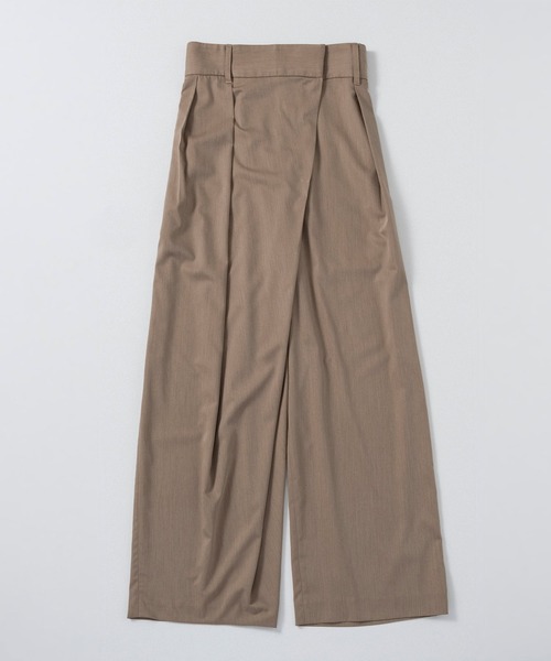 AJUGA.（アジュガ）の「ラップデザイン ツイルパンツ（スラックス・レディース・チャコールグレー/ベージュ・S/M）」の4枚目の写真