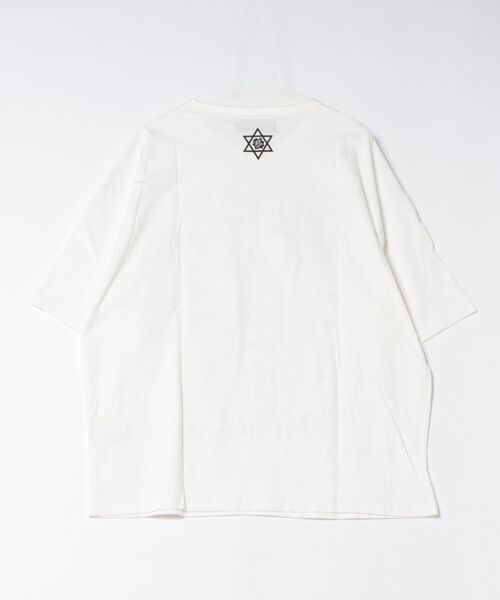 Salong hameu（サロン ハミュー）の「「たぶん、無理。」イラストプリントTシャツ/ビッグシルエット サブカル 病み系 ストリート（Tシャツ/カットソー・メンズ・ブラック/ホワイト系その他/ホワイト/ブラック系その他/サックスブルー・M/L）」の6枚目の写真