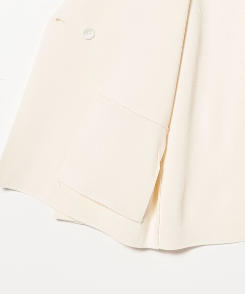 EFFE BEAMS（エッフェビームス）の「three dots / ニット ダブル ジャケット［手洗い可］（テーラードジャケット・レディース・オフホワイト/ネイビー・ONE SIZE）」の6枚目の写真