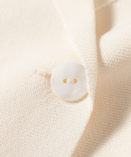 EFFE BEAMS（エッフェビームス）の「three dots / ニット ダブル ジャケット［手洗い可］（テーラードジャケット・レディース・オフホワイト/ネイビー・ONE SIZE）」の8枚目の写真