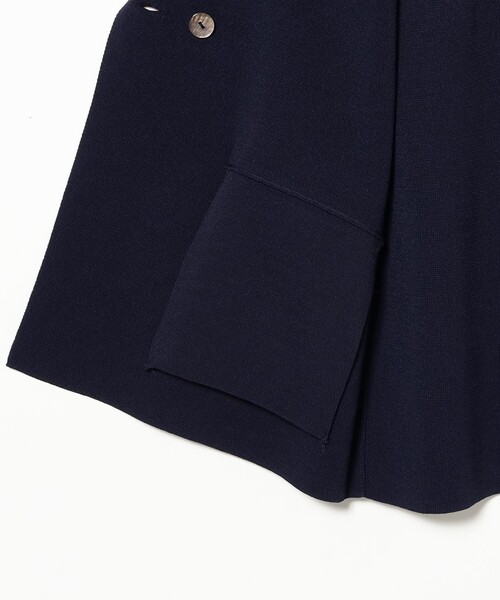 EFFE BEAMS（エッフェビームス）の「three dots / ニット ダブル ジャケット［手洗い可］（テーラードジャケット・レディース・オフホワイト/ネイビー・ONE SIZE）」の10枚目の写真