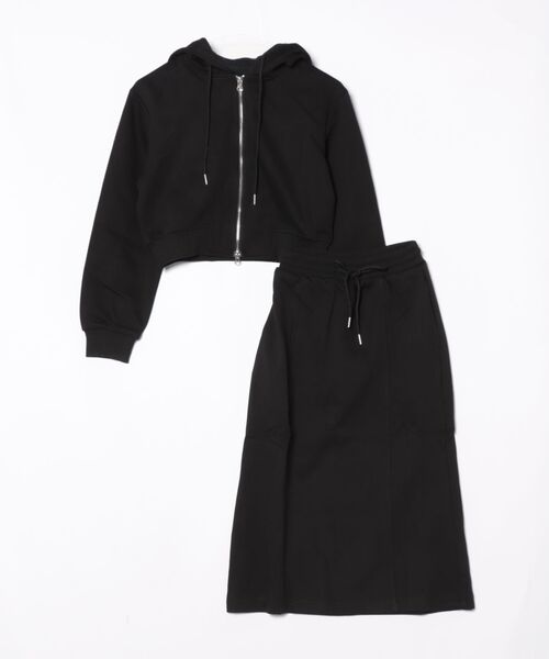 セール】スウェット ジップアップパーカー スカート上下2点セット(SET