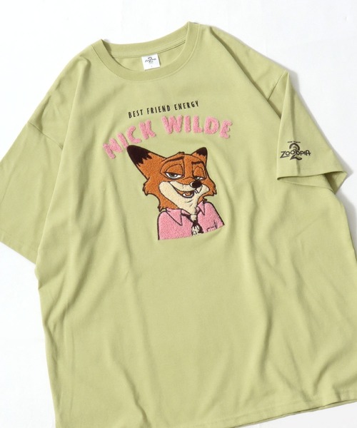 Disney(ディズニー)の「Disney(ディズニー)キャラクター サガラ刺繍Tシャツ/ビッグシルエット半袖 レディース ユニセックス(Tシャツ/カットソー・レディース・グリーン/ブルー/アッシュグレー/ブラック/ネイビー系2/オレンジ系その他/オフホワイト/クリーム/グレー系その他2/グリーン系その他/モカ/ネイビー/イエロー/パープル/ベージュ/スミクロ/オレンジ/ライトピンク/グレー系その他/ライム/カーキ/グレー系その他3/ブラック系その他/ピンク系その他・L/M)」の15枚目の写真