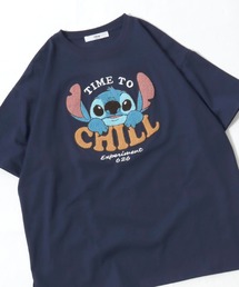 Disney(ディズニー)キャラクター サガラ刺繍Tシャツ/ビッグシルエット半袖 レディース ユニセックス