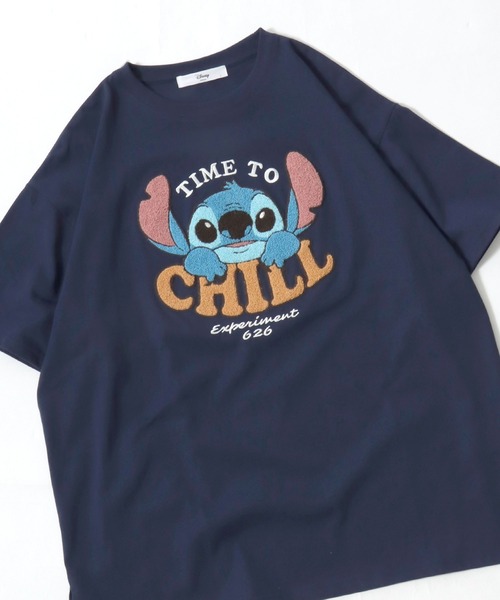 セール】Disney（ディズニー）キャラクター サガラ刺繍Tシャツ/ビッグ