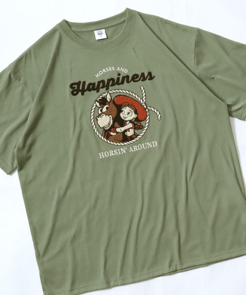Disney（ディズニー）キャラクター サガラ刺繍Tシャツ/ビッグ