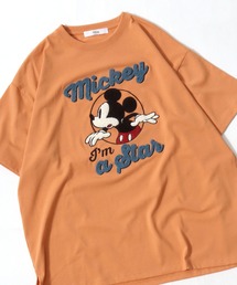 Disney(ディズニー)キャラクター サガラ刺繍Tシャツ/ビッグシルエット半袖 レディース ユニセックス