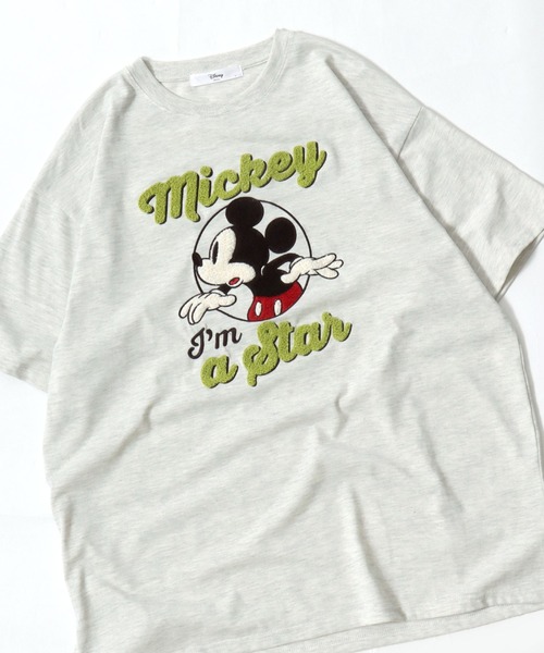 セール】Disney（ディズニー）キャラクター サガラ刺繍Tシャツ/ビッグ